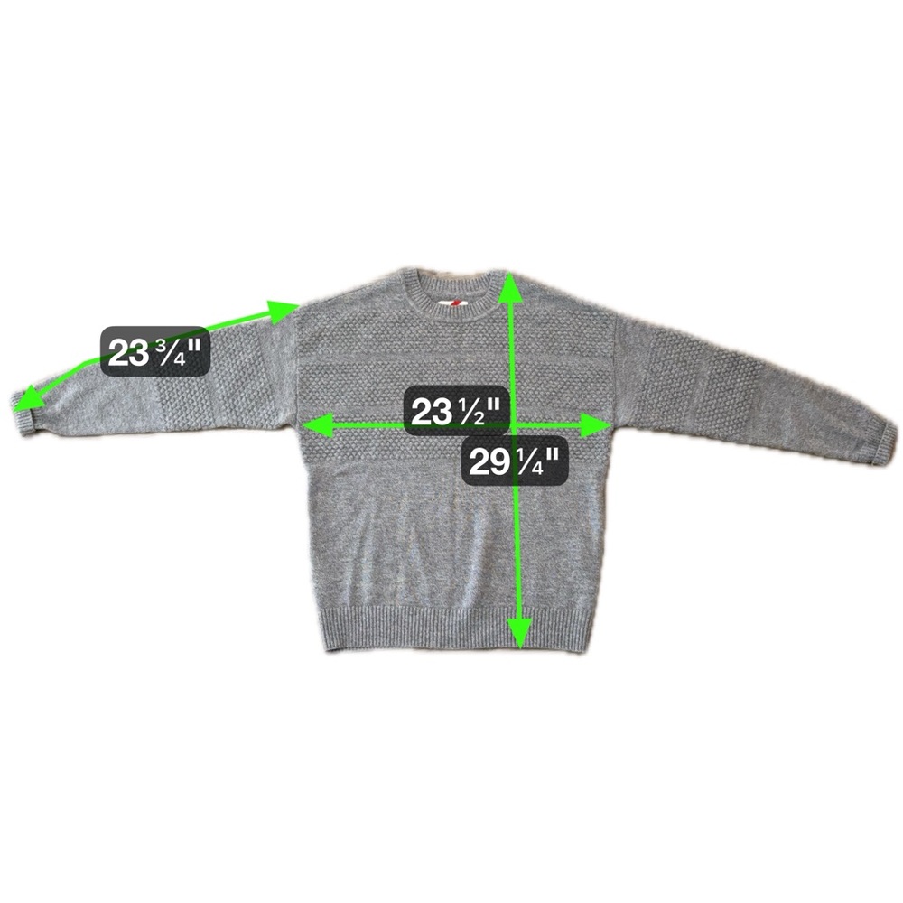 Best Made Co. Bubble Knit 100% Merino Wool Crewneck Gray Sweater | XL - Picture 5 of 5